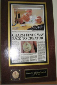 14K Gold Charm Plaque